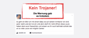 Kettenbrief Facebook & WhatsApp: Es geht ein Bild rum mit einem Baby