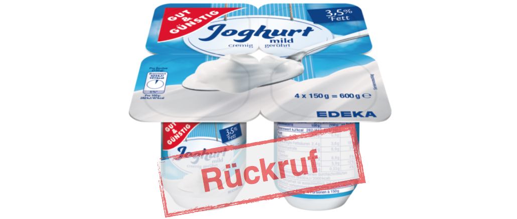 Rückruf Gut&Günstig Joghurt von Edeka