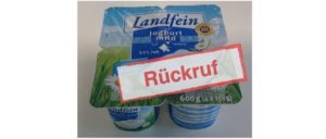 Rückruf Landfein Joghurt Norma