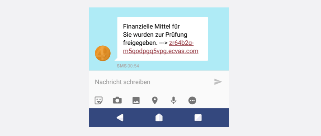 SMS Spam Finanzielle Mittel
