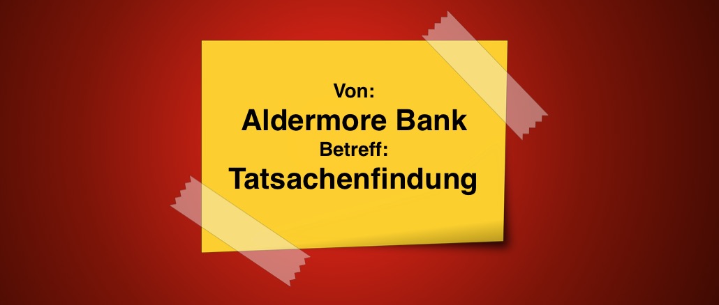 Spam Aldermore Bank Zahlung Sato Seino