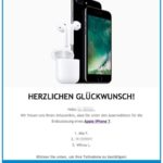 Spam Mail Gewinnspiel iPhone7