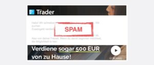 The Trader Spam Mail Nebenjob