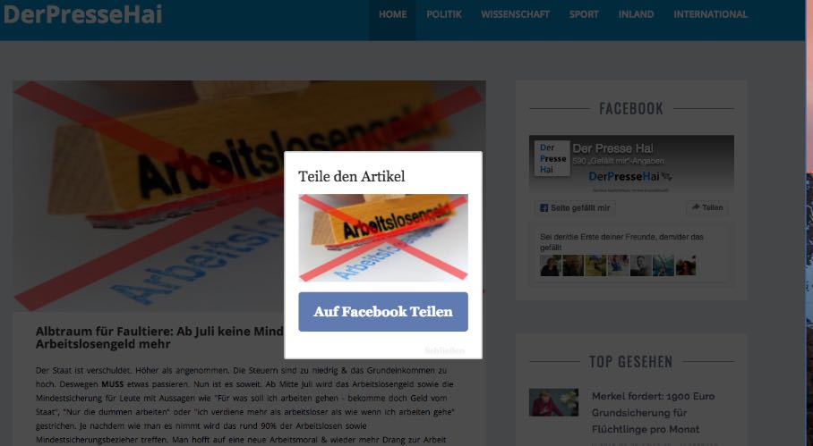 derpressehai Albtraum Faultiere auf Facebook teilen