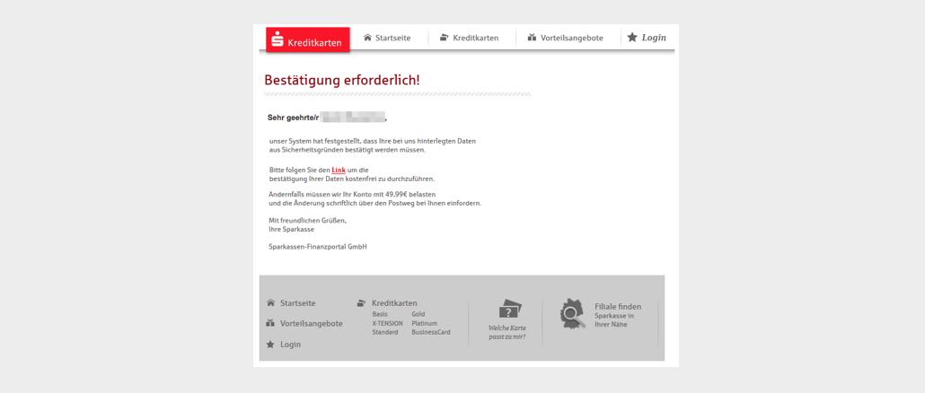 2017-06-02 Sparkasse Phishing Kreditkarte