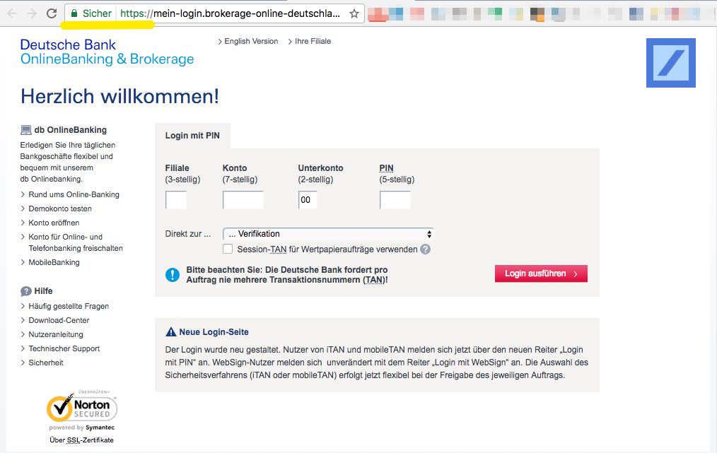 2017-06-12 Phishing Deutsche Bank