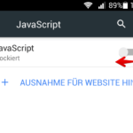 Android Google Chrome Javascript blockieren 5