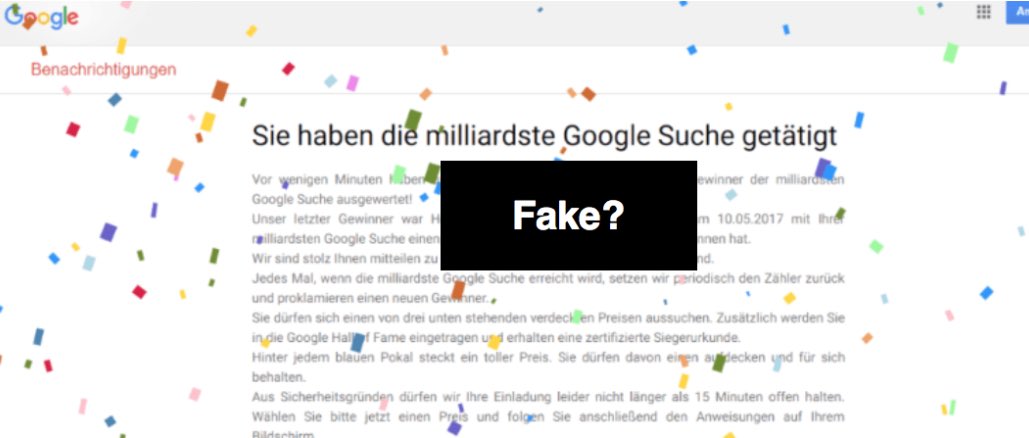 Betrug Fake Milliardste Suchanfrage Google