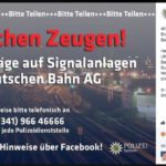 Brandanschlag Deutsche Bahn Polizei sucht Zeugen