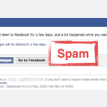 Facebook Spam-Mail Your messages will be deleted in a few days workings
