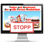 Ferrero Produkttest ist Datensammler Gewinnspiel