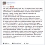 Kettenbrief Facebook Richtlinien