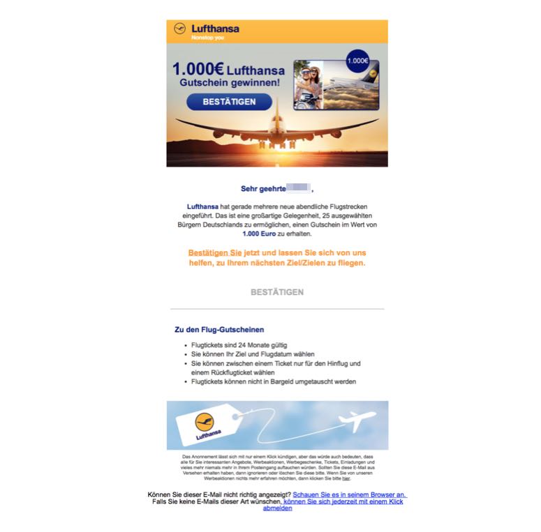 Lufthansa Gewinnspiel Toleadoo