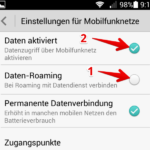 Mobiles Internet Datenroaming ausschalten 3