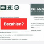 Rechnung Sharp Energie BVBA Betrug