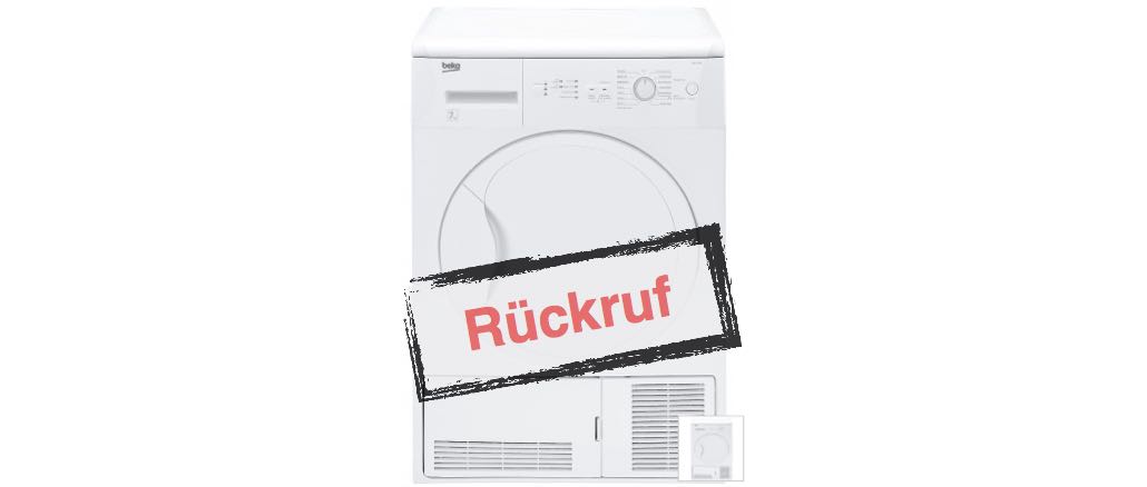 Rückruf Wäschetrockner