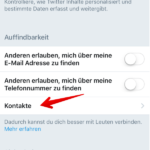 Twitter importierte Kontakte entfernen