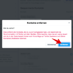 Twitter importierte Kontakte entfernen