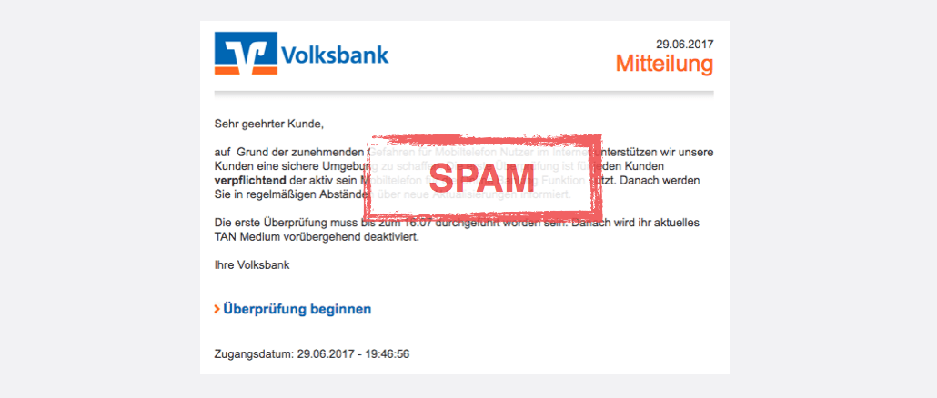 VR Check Spam Mail Android Trojaner