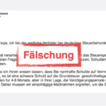 2017-07-25 Spam-Mail Bundeszentralamt fuer Steuern Virus