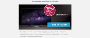 2017-07-31 LG Spam Werbung LG OLED TV Kostenfalle