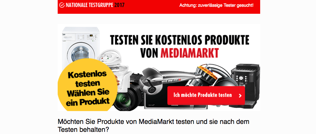 Datensammler Spam Mail Testen Sie kostenlos Produkte von Mediamarkt