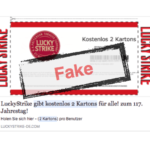 Facebook LuckyStrike gratis Karton