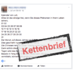 Kettenbrief Monat Juli