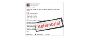 Kettenbrief Monat Juli