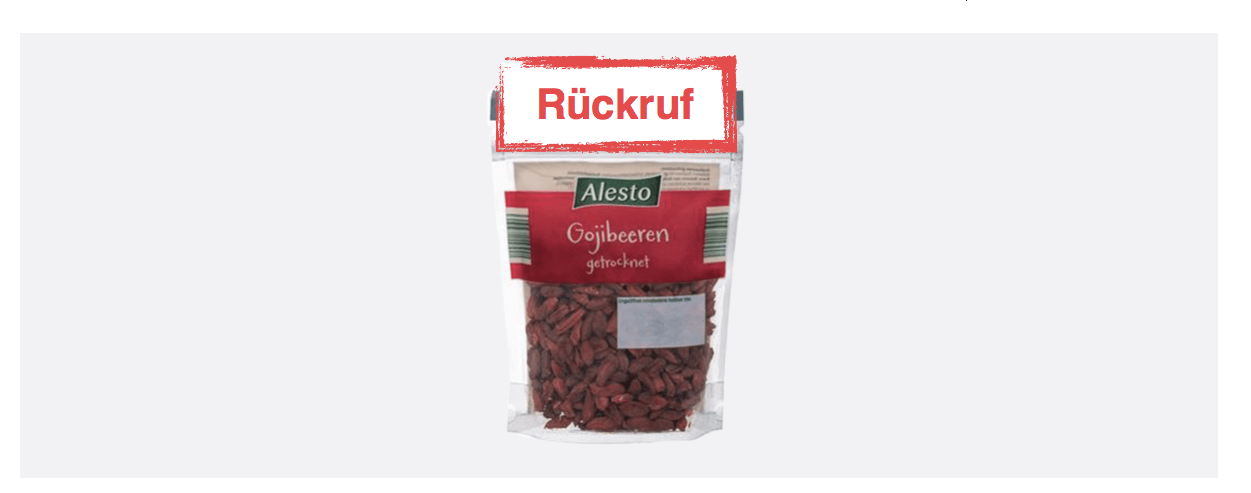 Lidl Rückruf Alesto Gojibeeren getrocknet