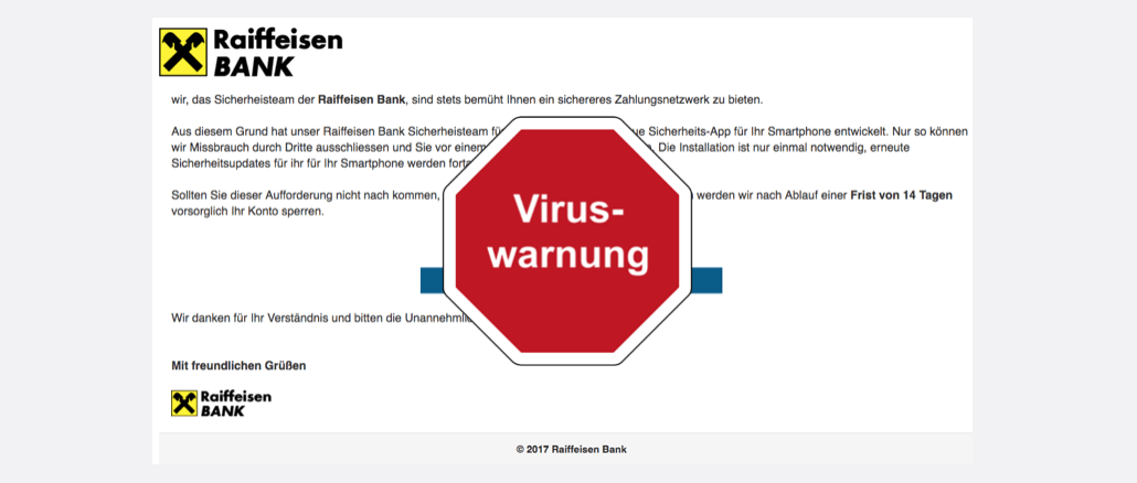 Raiffeisen Bank Spam Wichtige Kundendurchsage