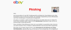 eBay Phishing Einladung Webinar Umfrage