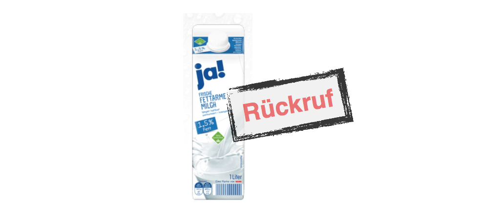 ja Milch Rückruf Rewe