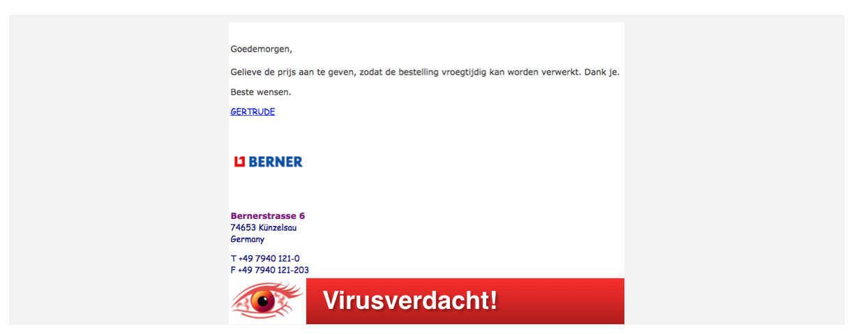 2017-08-11 Spam-Mail Berner Fake Virus