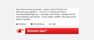 Facebook Live-Überwachung stimmt das