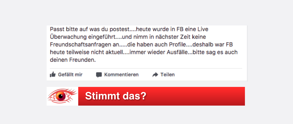 Facebook Live-Überwachung stimmt das