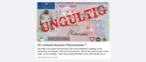 Fake-News EU verbietet deutsche Fuehrerscheine