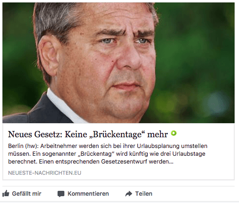 Fake-News keine Brueckentage mehr