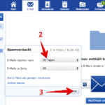 GMX Spam Speicherdauer Webmail Anleitung 0