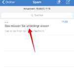 GMX Spam markieren iOS-App Anleitung 3