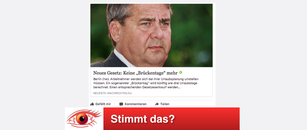 News keine Brückentage mehr