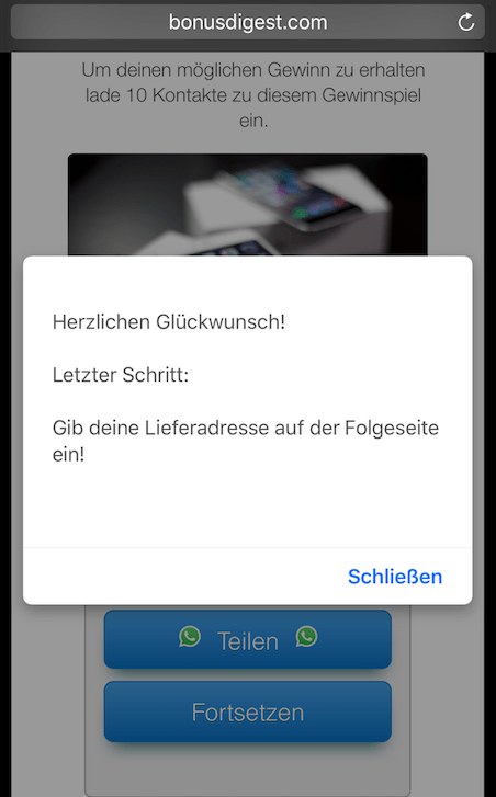 WhatsApp Gewinnspiel iPhone 7 3