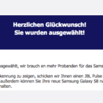 2017-09-08 Spam Mail Fake Samsung Gewinnspiel