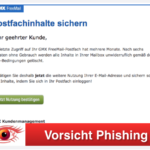2017-09-25 GMX Spam Phishing Achtung: Die Inhalte Ihres GMX Postfachs werden in Kürze gelöscht
