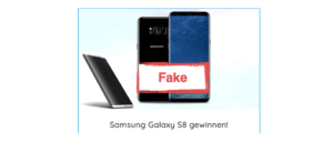 2017-09-27 Spam Mail O2 Fake Samsung Galaxy S8