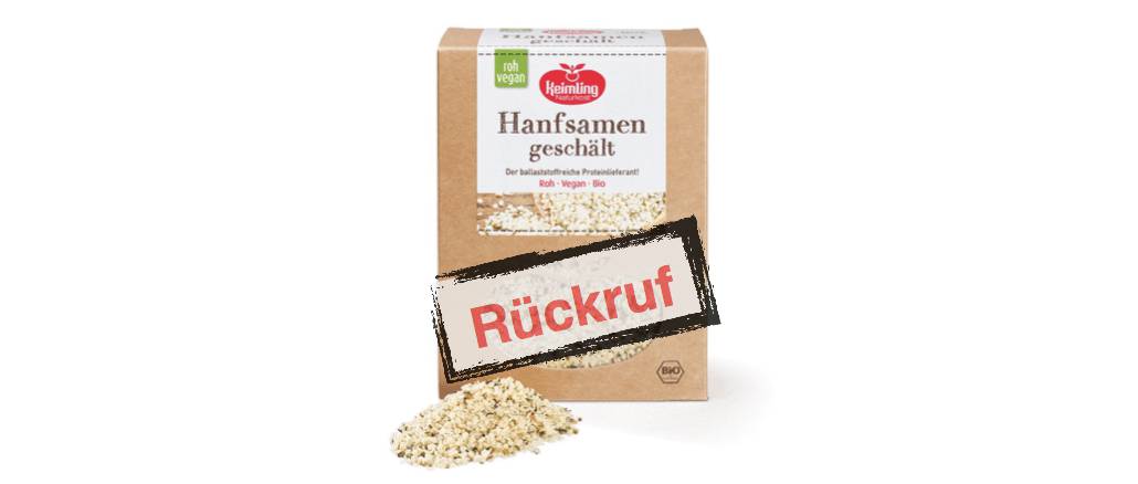 Keimling Naturkost GmbH ruft Hanfsamen geschält zurück