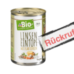 Rückruf dmBio Linsen­eintopf