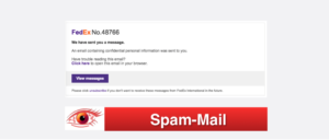 Spam Mail Fedex Übersicht