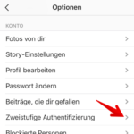 Instagram zweistufige Authentifizierung