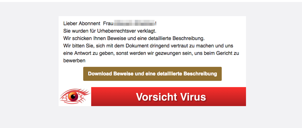 2017-10-11 E-Mail Spam Abmahnung Virus